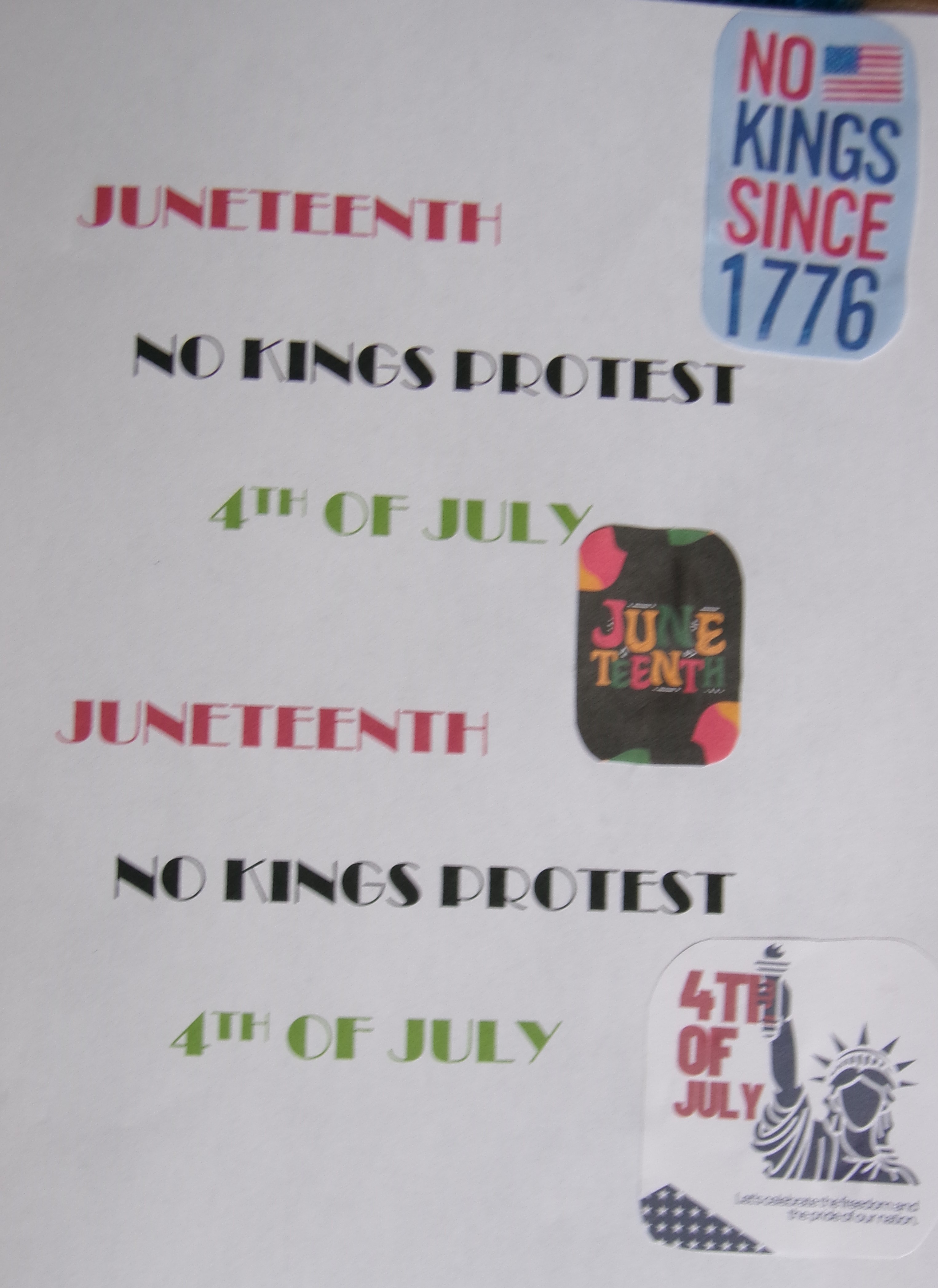 Holidays and Protests